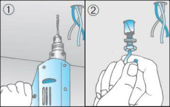Preparare foro nel soffitto